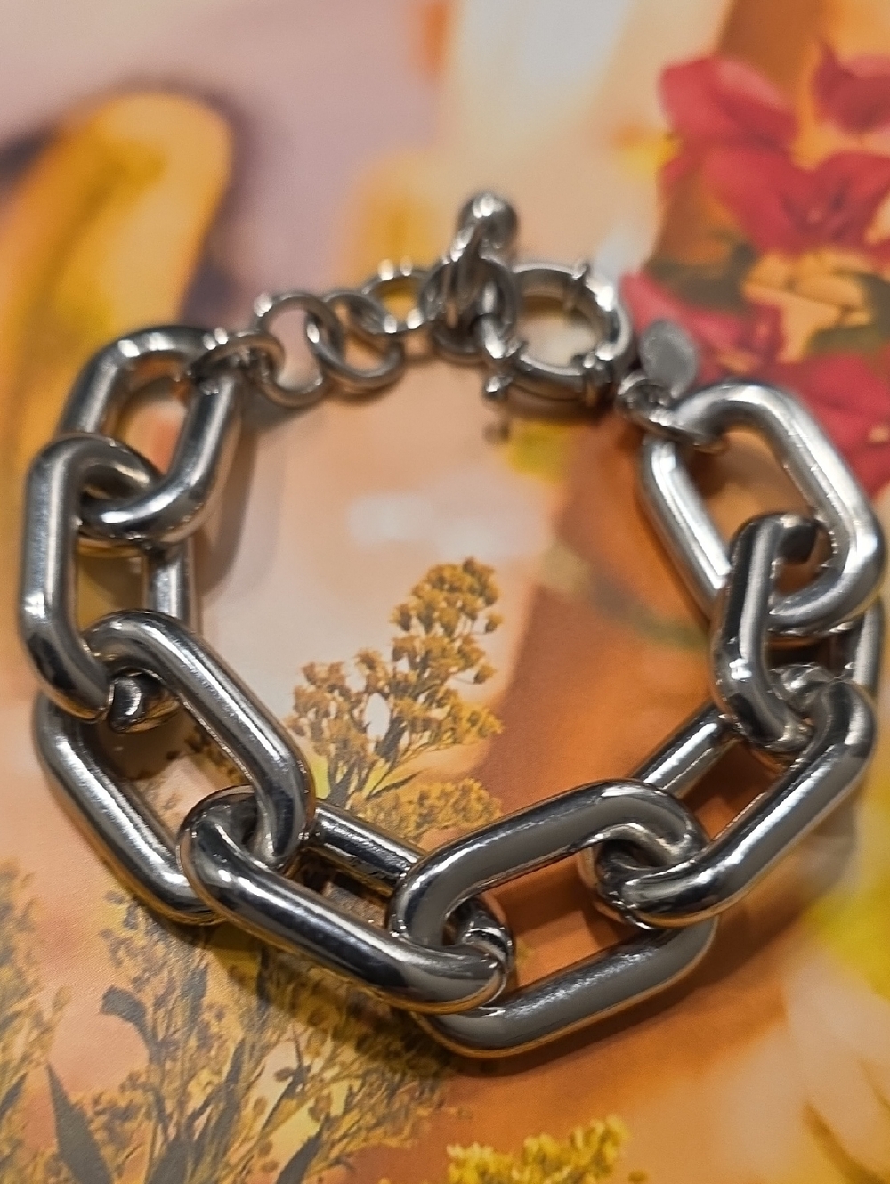 Chunky Silver Link Bracelet